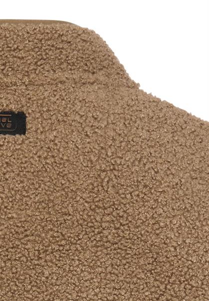 Fleecejacke mit Reißverschlussseitentaschen sepia brown