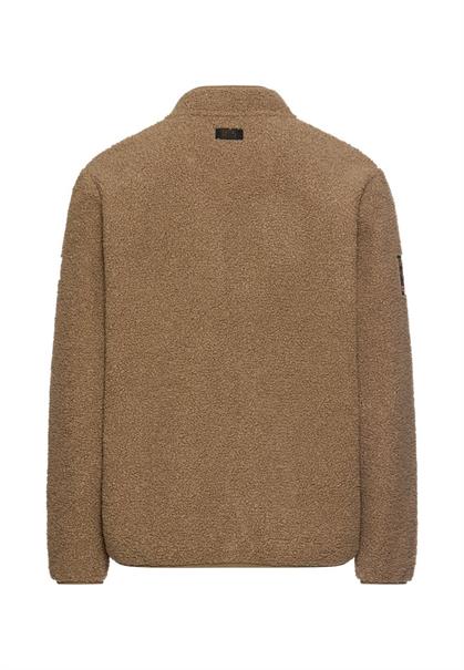 Fleecejacke mit Reißverschlussseitentaschen sepia brown