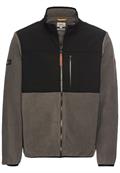 Fleecejacke mit Stehkragen aus recyceltem Material rock grey