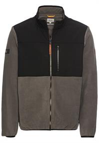 Fleecejacke mit Stehkragen aus recyceltem Material rock grey