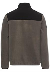 Fleecejacke mit Stehkragen aus recyceltem Material rock grey
