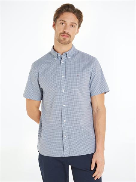 FLEX GINGHAM RF SHIRT S/S blue coal - optic white