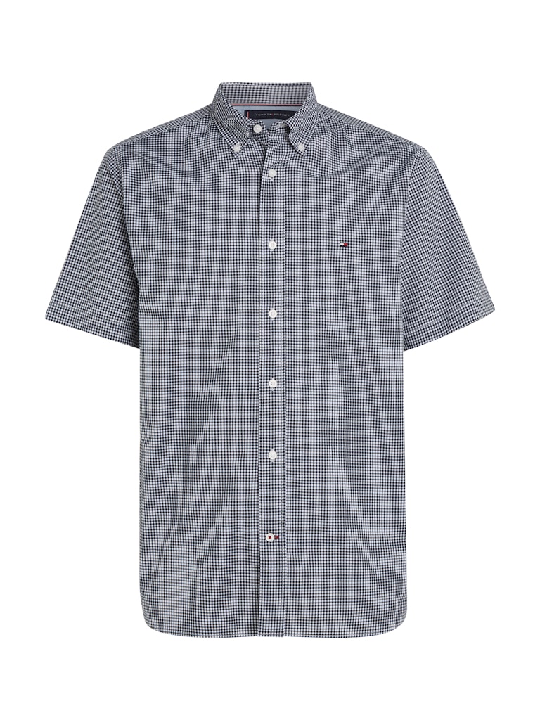 Tommy Hilfiger Herren Halbarmhemd FLEX GINGHAM RF SHIRT S/S desert 