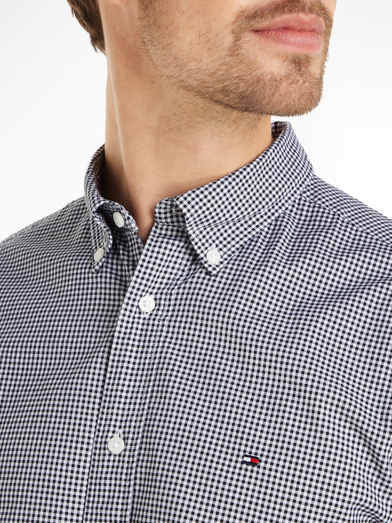 Tommy Hilfiger Herren Halbarmhemd FLEX GINGHAM RF SHIRT S/S desert 