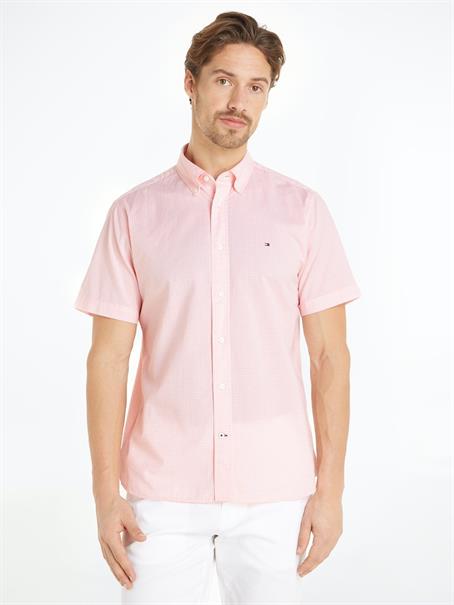 FLEX GINGHAM RF SHIRT S/S pink crystal - optic white