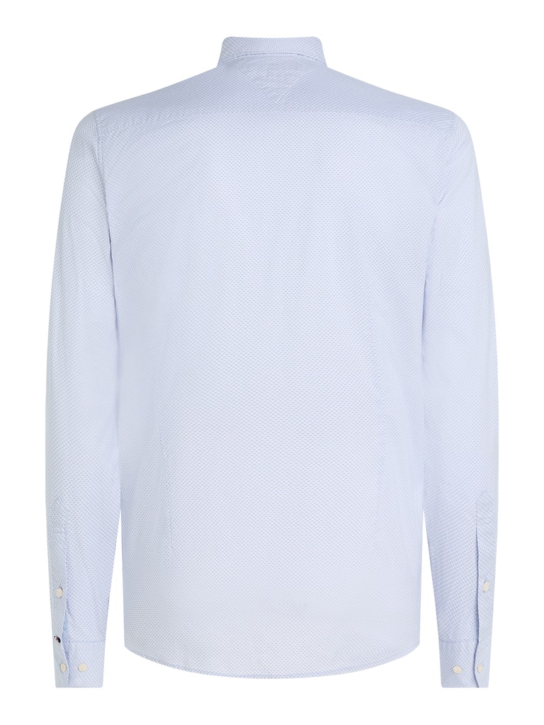Tommy Hilfiger Herren Langarmhemd FLEX MINI PRINT SF SHIRT cloudy  