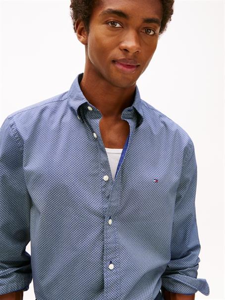 FLEX POPLIN MICRO RF PRINT SHIRT preppy navy - allover