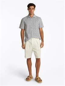 FLEX POPLIN PALM SS SF SHIRT ivory silk allover