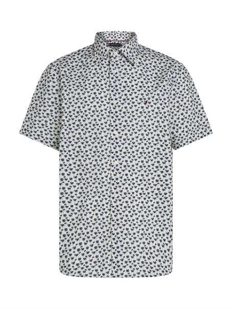 FLEX POPLIN PALM SS SF SHIRT ivory silk allover