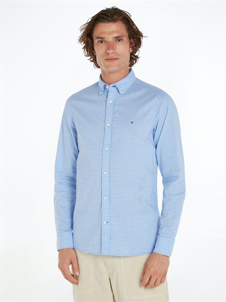 FLEX TEXTURED GINGHAM SF SHIRT blue spell - optic white