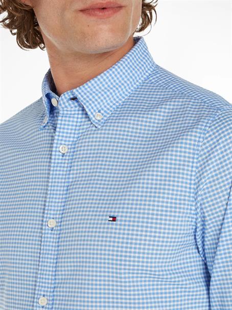 FLEX TEXTURED GINGHAM SF SHIRT blue spell - optic white