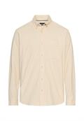 fleXXXactive® Langarm Shirt mit Button-Down-Kragen und Brusttasche oatmeal