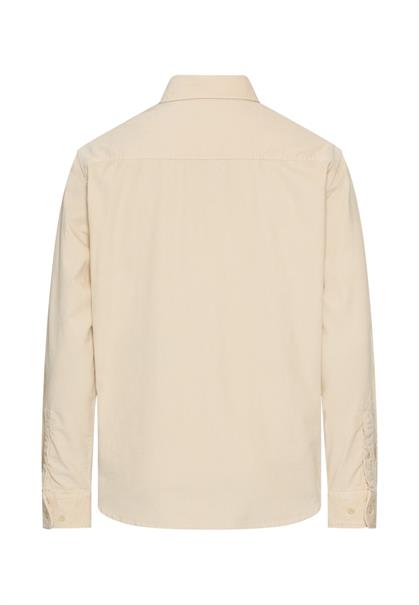 fleXXXactive® Langarm Shirt mit Button-Down-Kragen und Brusttasche oatmeal