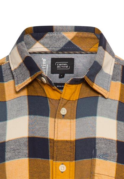 fleXXXactive® Langarmhemd aus leichtem Flanell burned yellow