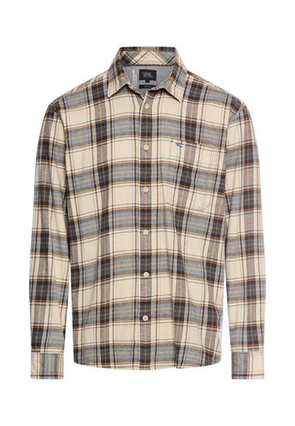 fleXXXactive® Langarmhemd aus leichtem Flanell oatmeal