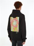 FLORAL GRAPHIC HOODIE ck black