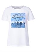 Flower Partprint Shirt blue bay