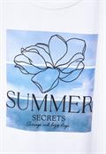 Flower Partprint Shirt blue bay