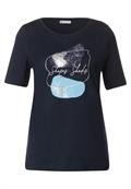 Folien Print T-Shirt deep blue