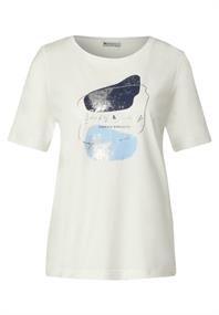 Folien Print T-Shirt off white