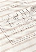 Folienprint Streifenshirt smooth sand beige