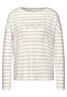 Folienprint Streifenshirt smooth sand beige