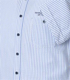 Freizeithemd Kurzarm blau