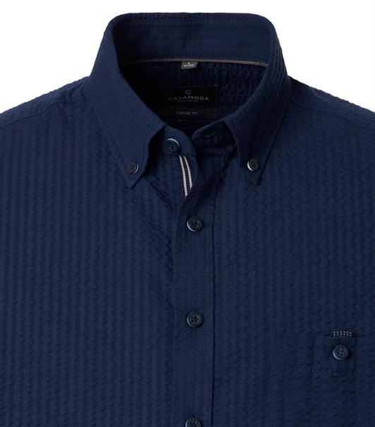 Freizeithemd Kurzarm blau