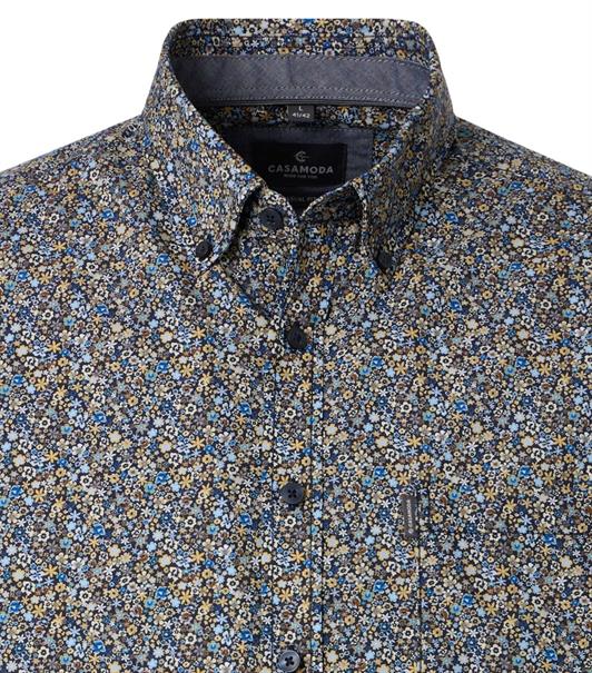 Freizeithemd Kurzarm blau