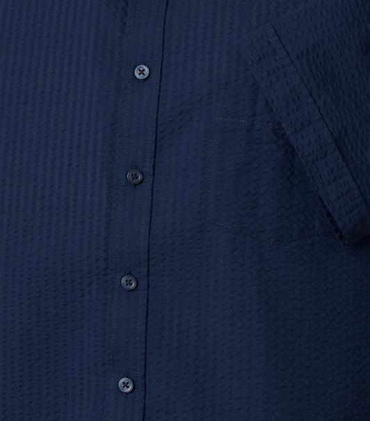 Freizeithemd Kurzarm blau