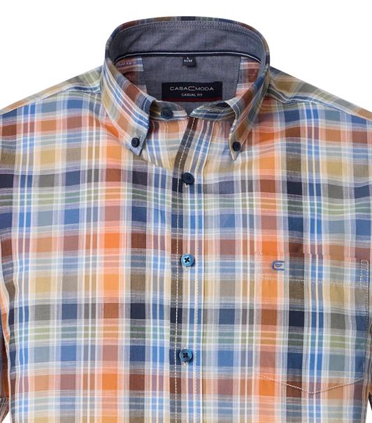 Freizeithemd Kurzarm blau