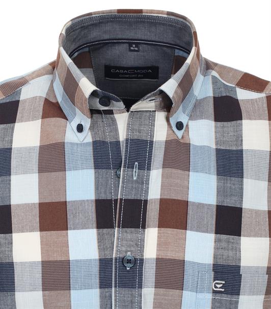 Freizeithemd Kurzarm blau