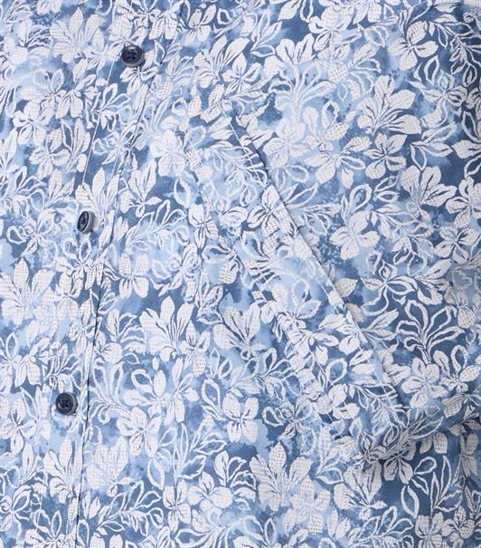 Freizeithemd Kurzarm blau