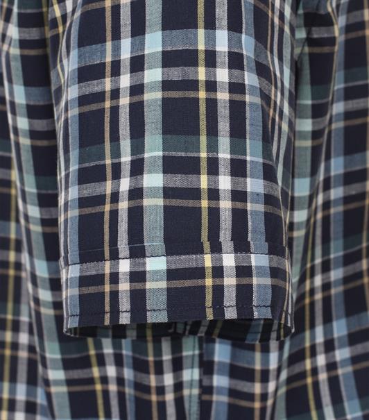 Freizeithemd Kurzarm blau