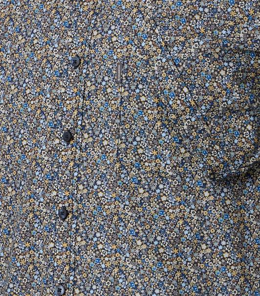 Freizeithemd Kurzarm blau