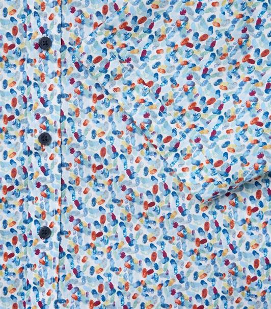 Freizeithemd Kurzarm blau