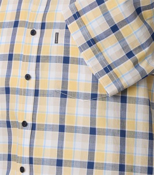 Freizeithemd Kurzarm gelb