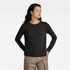 Front seam r t l\s wmn dk black