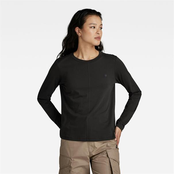 Front seam r t l\s wmn dk black