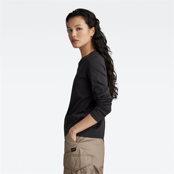 Front seam r t l\s wmn dk black