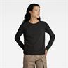 Front seam r t l\s wmn dk black