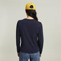 Front seam r t l\s wmn osaka blue