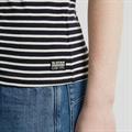 Front seam stripe r t wmn osaka blue-lt chalk stripe