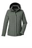 Funktionsjacke mit abzippbarer Kapuze 00738 grüngrau