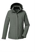 Funktionsjacke mit abzippbarer Kapuze 00738 grüngrau