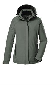 Funktionsjacke mit abzippbarer Kapuze 00738 grüngrau