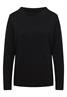 Funnelneck Shirt in Unifarbe black