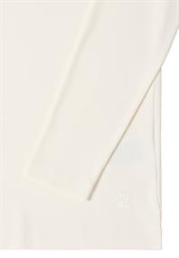 Funnelneck Shirt in Unifarbe creamy white