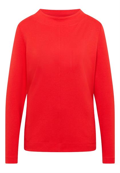 Funnelneck Shirt in Unifarbe pumkin orange
