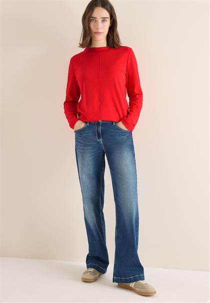 Funnelneck Shirt in Unifarbe pumkin orange